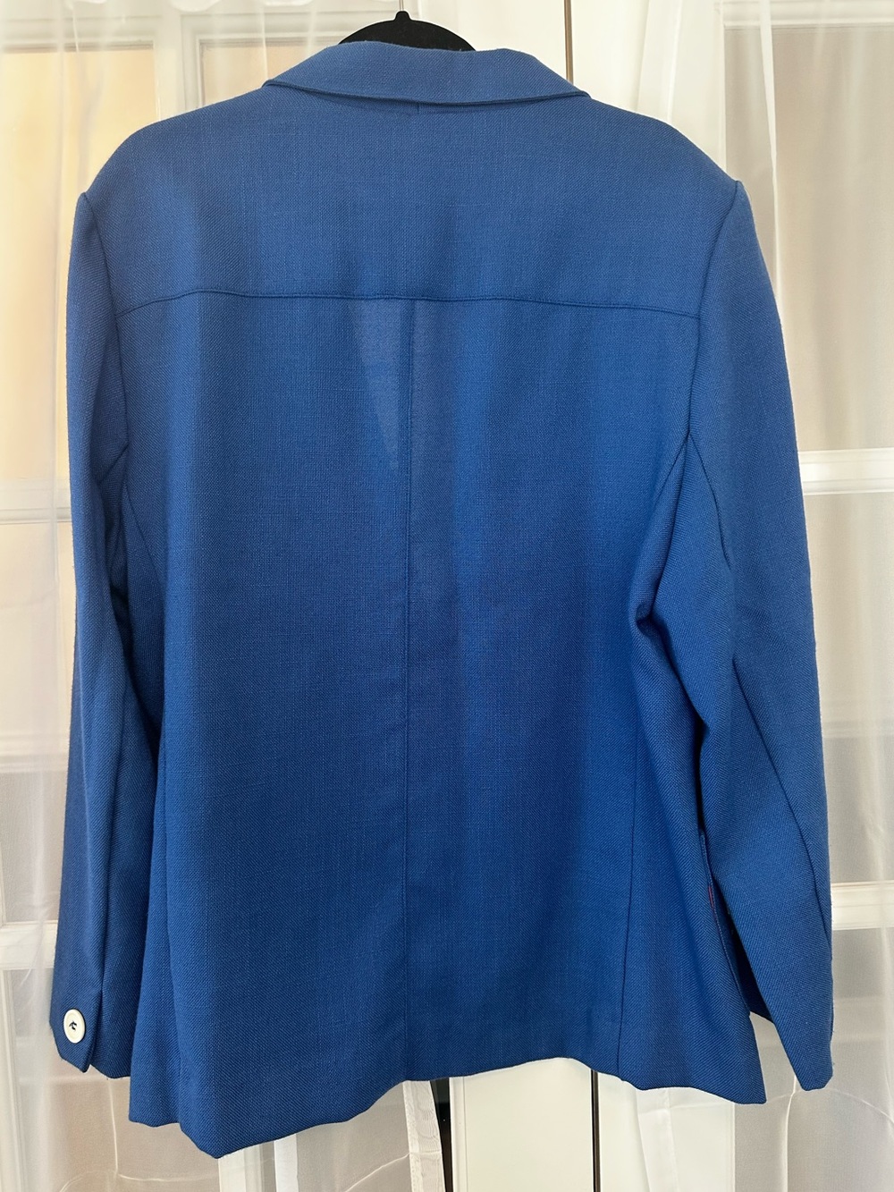 Cobalt Blue Blazer Structured Single Button Jacket Work Office Career Women’s - Picture 10 of 10